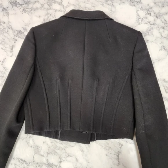 Dolce & Gabbana Double Breasted Cropped Blazer with Boning